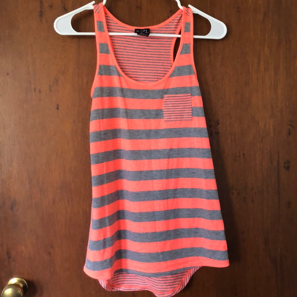 Neon pink tank top